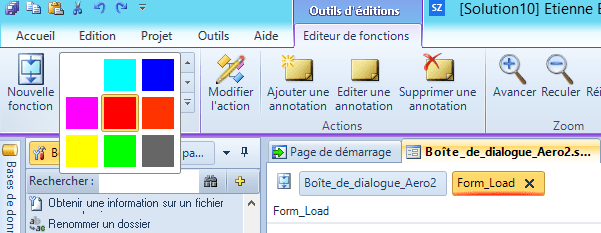 Edition de fonctions